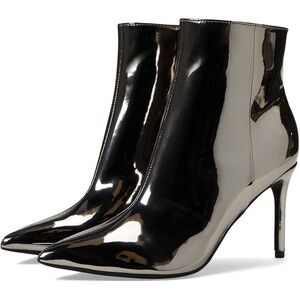 Nine West Gurly Stiletto Heel Ankle Bootie in a "New Light Rust" Metallic Finish